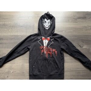 VOLCOM YOUTH BOYS FEAR SLIM MASK SWEATSHIRT HOODIE BLACK LARGE 14/16